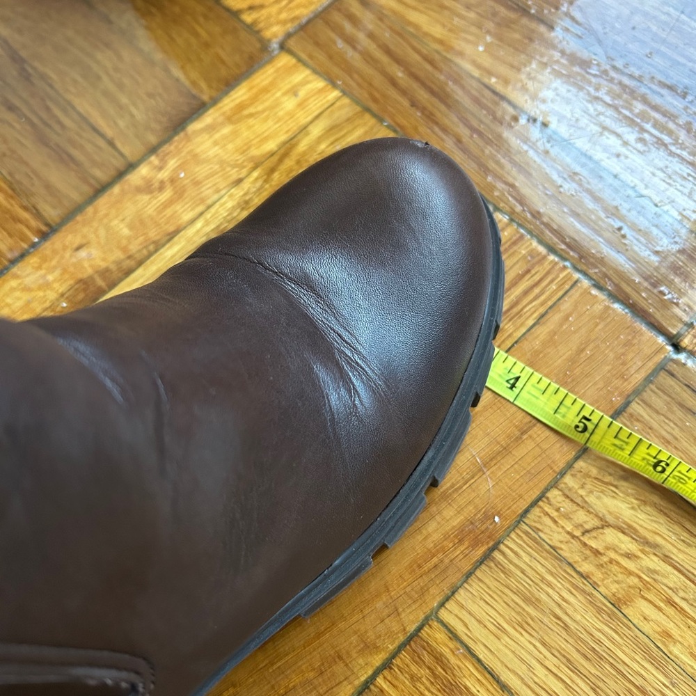 Steve Madden Brown Rankel Leather Lug Boots - Picture 12 of 14